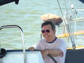 Peter at the helm